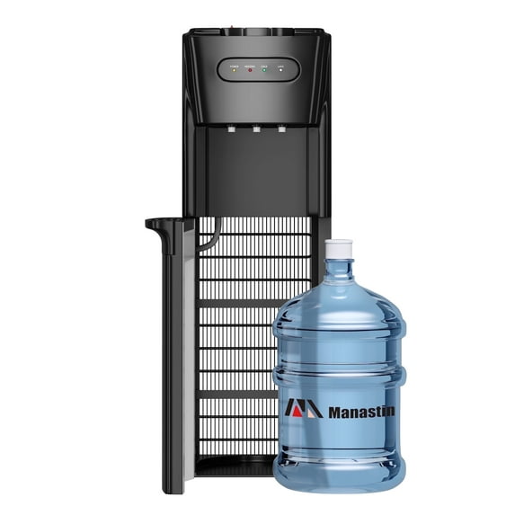 Bottom Loading Water Cooler Dispenser for3 or 5 Gallon Bottles,3 Temperatures with Hot, Room & Cold Spouts, Empty Bottle Indicator, Child Safety Lock, Ideal for Home, Office, Living Room