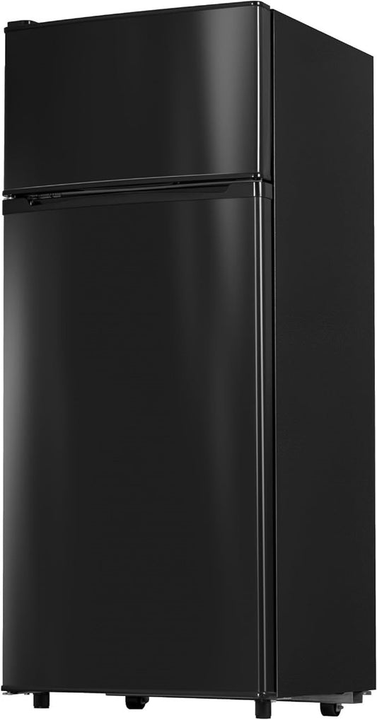 4.5 Cu.ft Mini Refrigerator with Freezer,Small Refrigerator for Office,Kitchen,Dorm and Bedroom ,2 Doors Mini Fridge with Adjustable Shelves(Black)