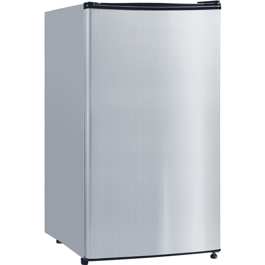 Manastin 3.3 cu. ft. Single Door Compact Refrigerator with Freezer, for Office, Bedroom, Apartment, Silver