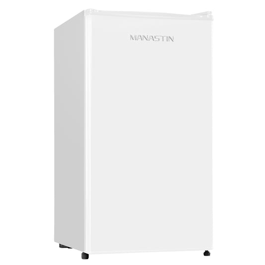 Manastin 3.2 Cu.ft Mini Fridge Energy Saving Compact Refrigerator with Reversible Door,(White)