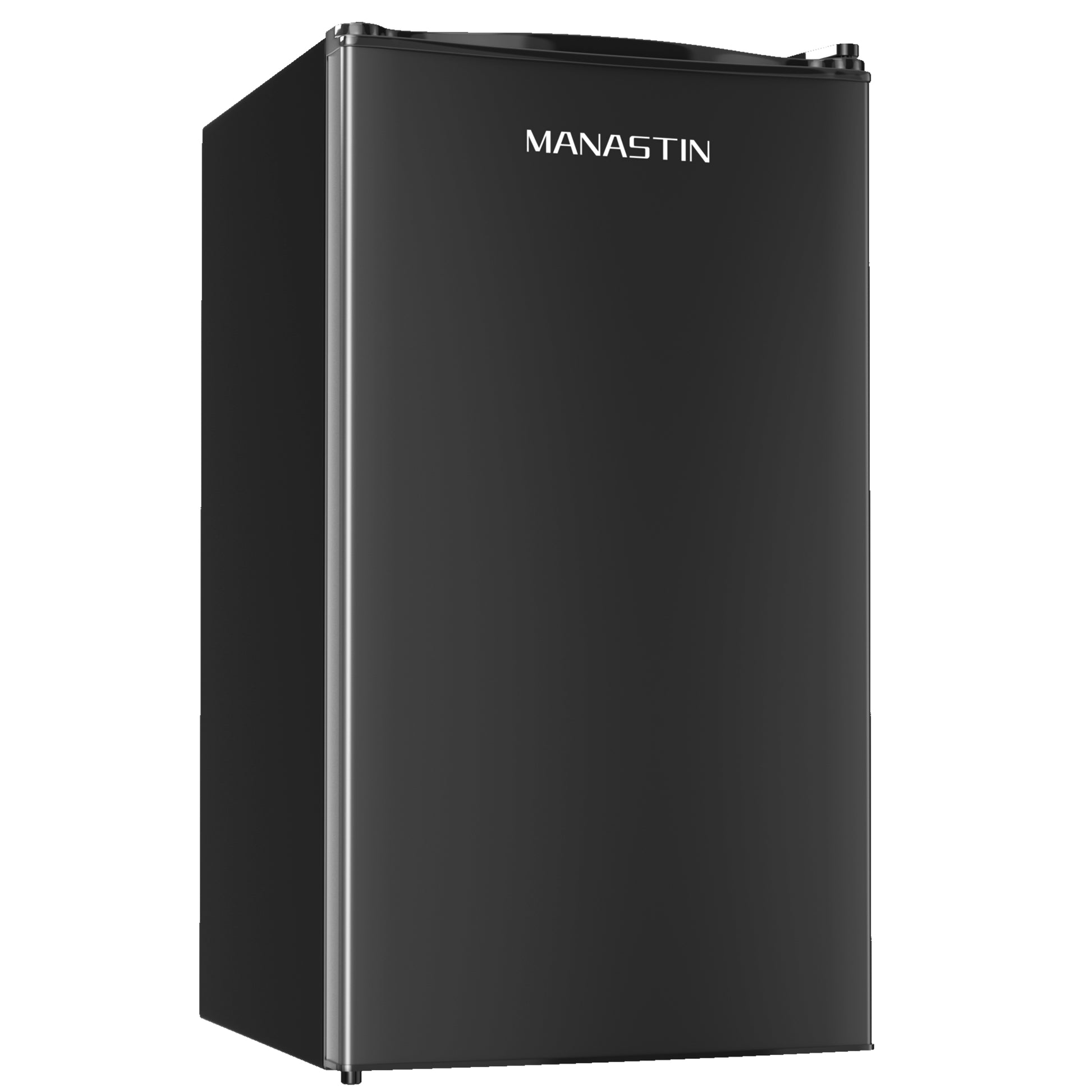 Manastin 3.2 Cu. Ft Mini Fridge with Freezer for Bedroom, Dorm, Office,  Compact Refrigerator with Adjustbale Thermostat, Removable Glass Shelves  and